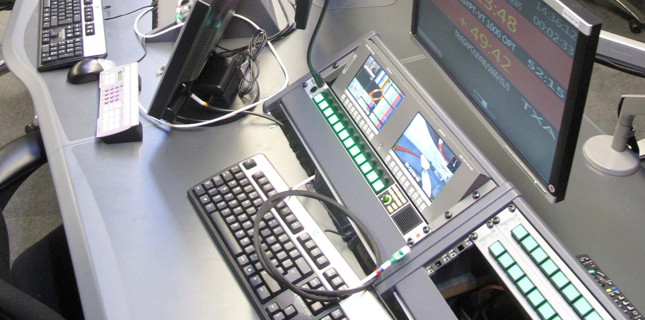 BBC W1 Control room desk detail