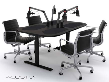 sit stand ProCast C4 podcast desk